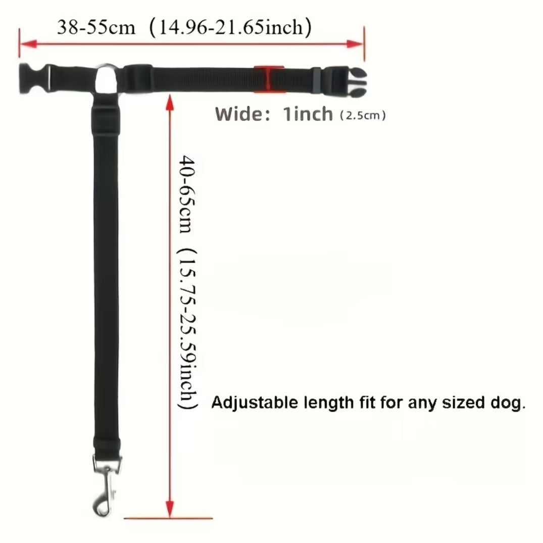 Laisse Ceinture de Sécurité Ajustable pour Chien