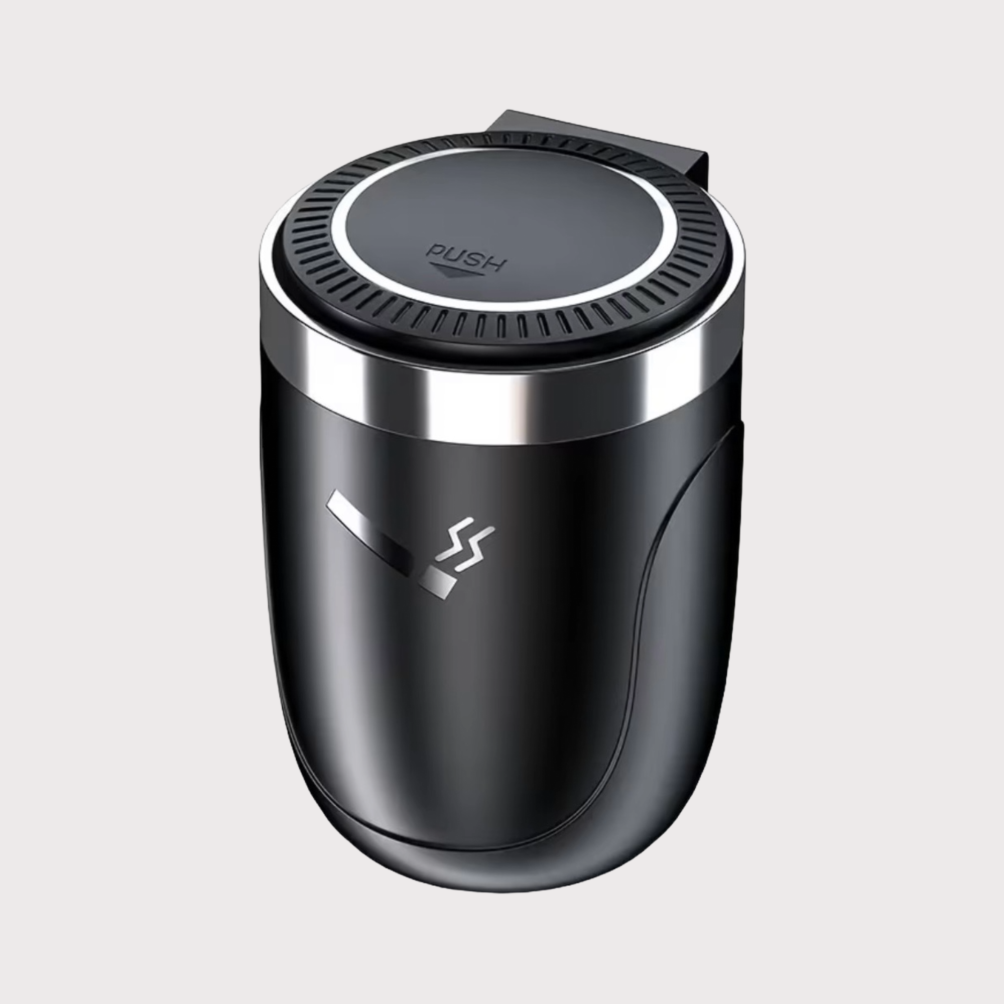 Cendrier Voiture LED Grande Capacité – Bouton Poussoir