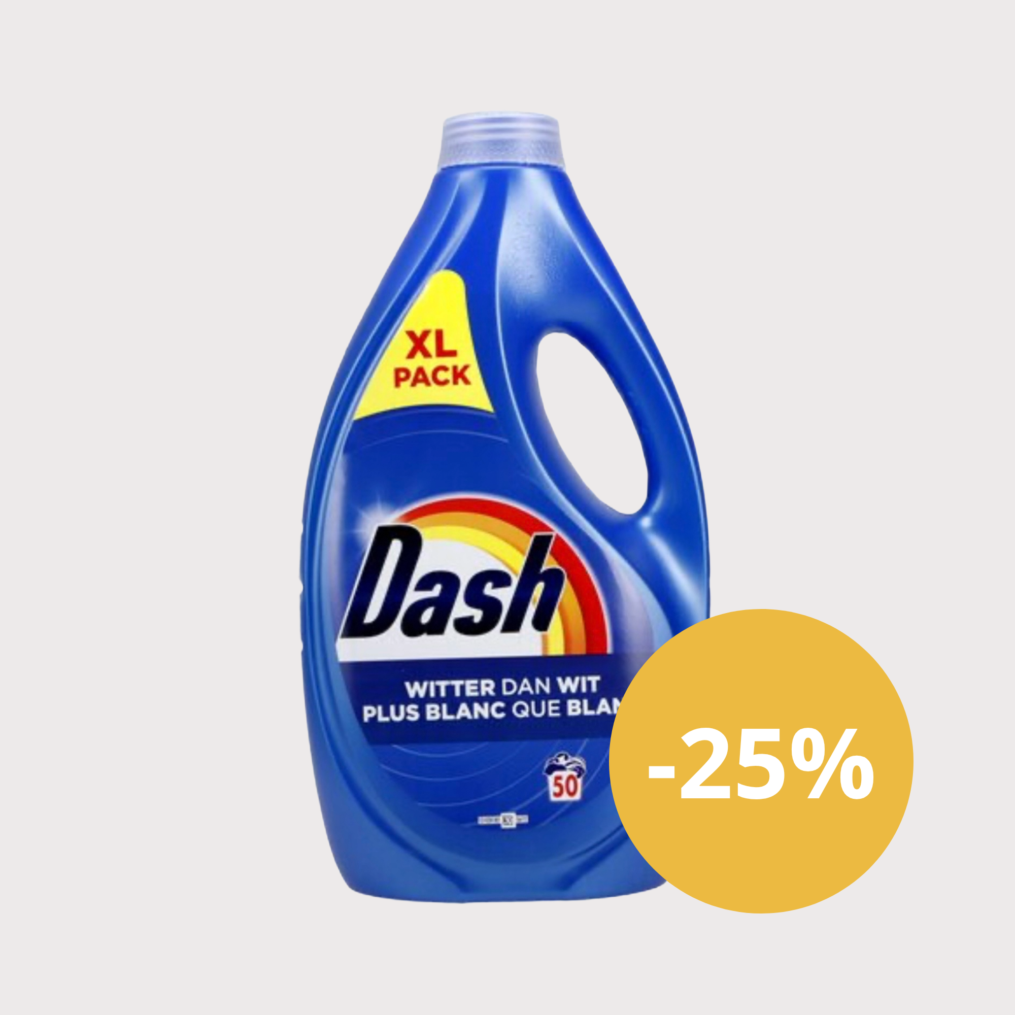 Lessive DASH Plus Blanc que Blanc 50 Doses – 2,25L