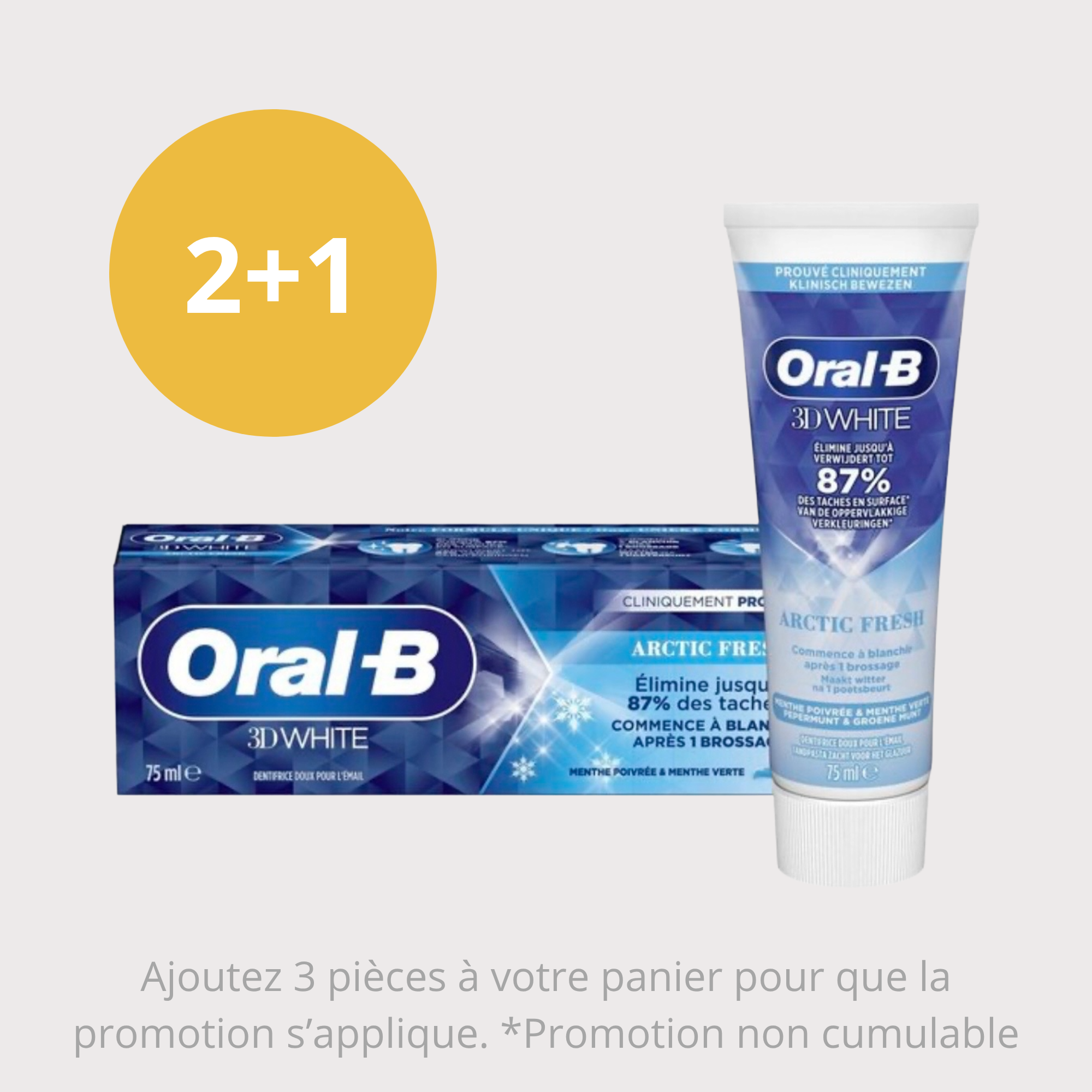 Dentifrice ORAL-B 3D White Arctic Fresh – 75ml