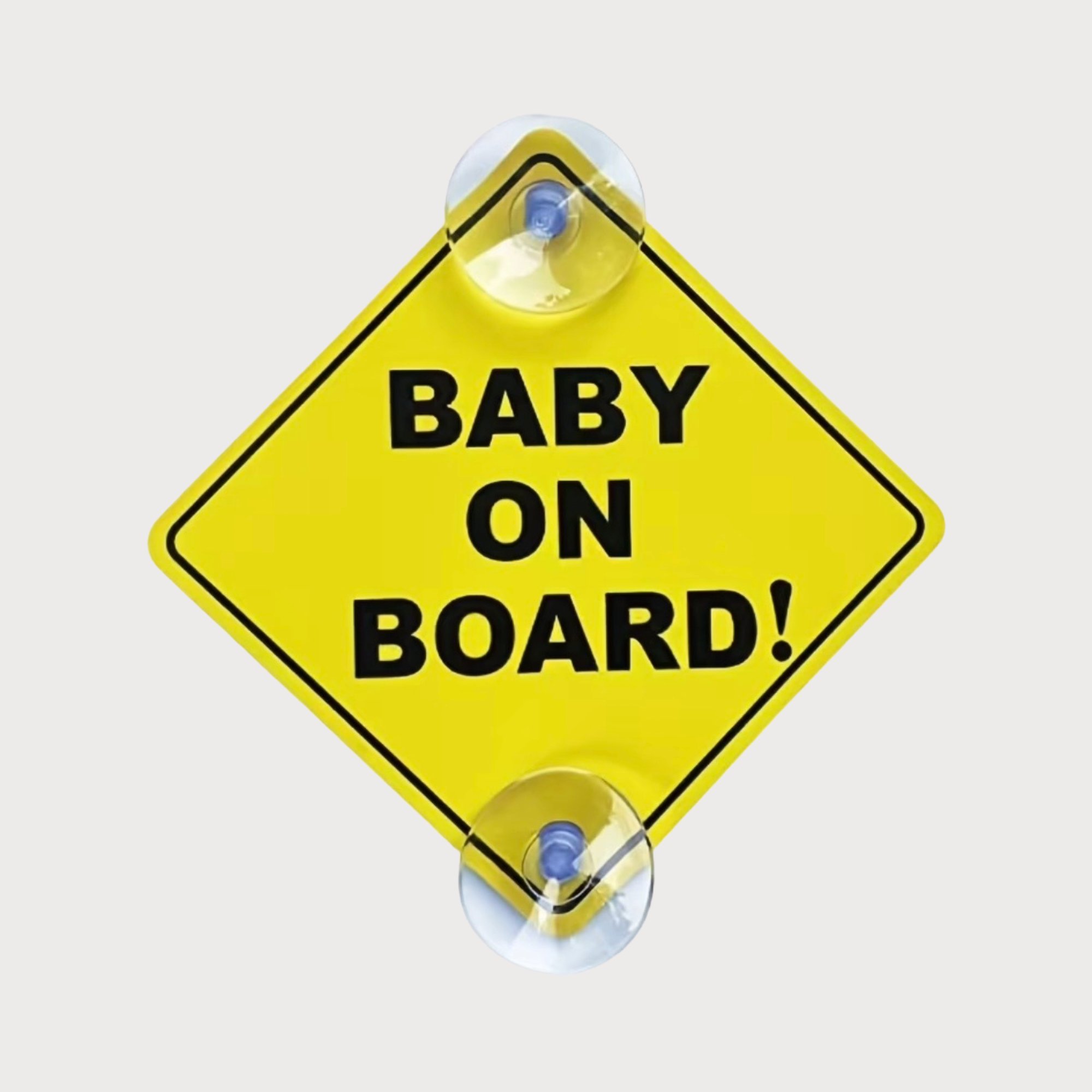 Panneau "Bébé à Bord" à Ventouses – 12,5x12,5cm