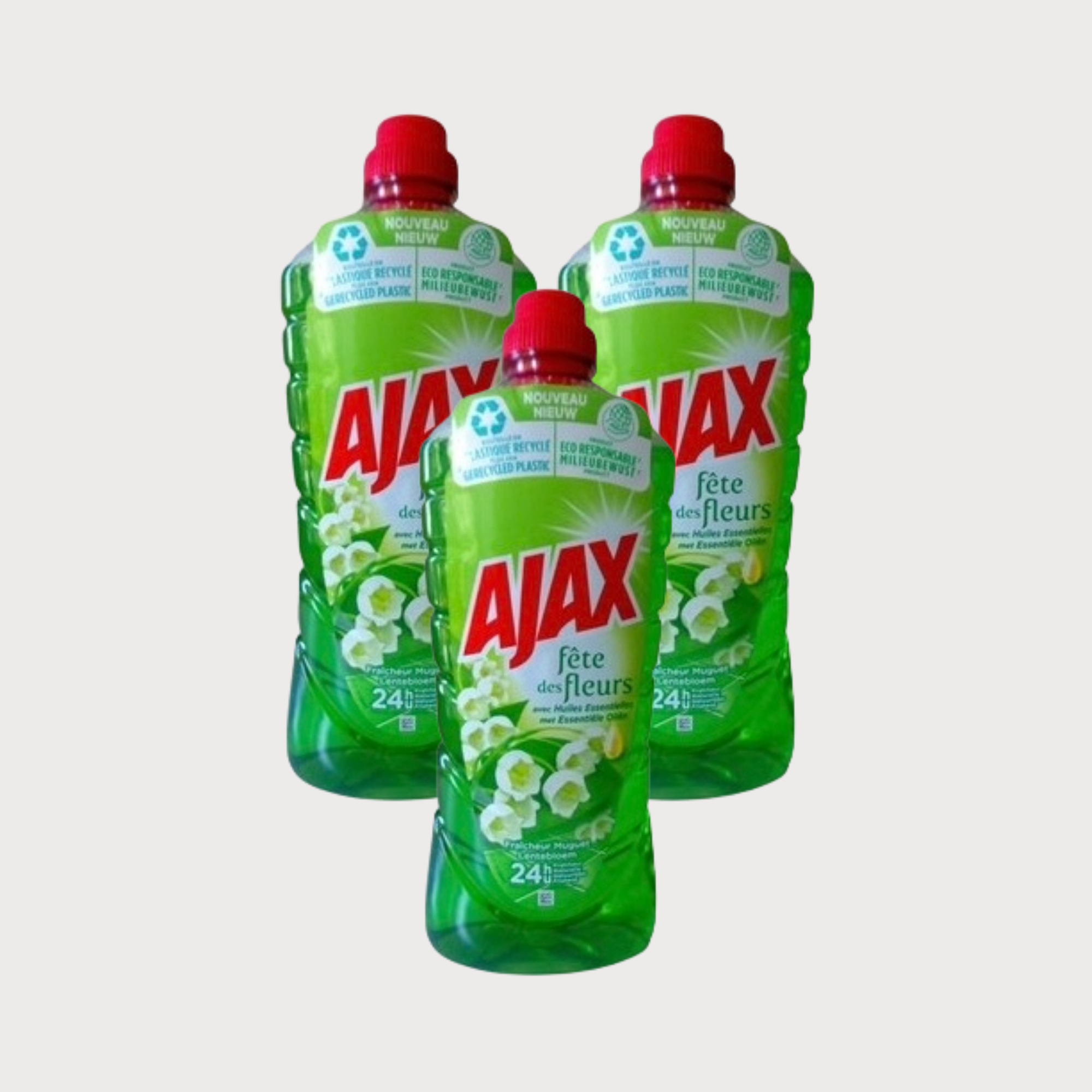 Nettoyant Sols AJAX Muguet 1,25L – Pack de 3