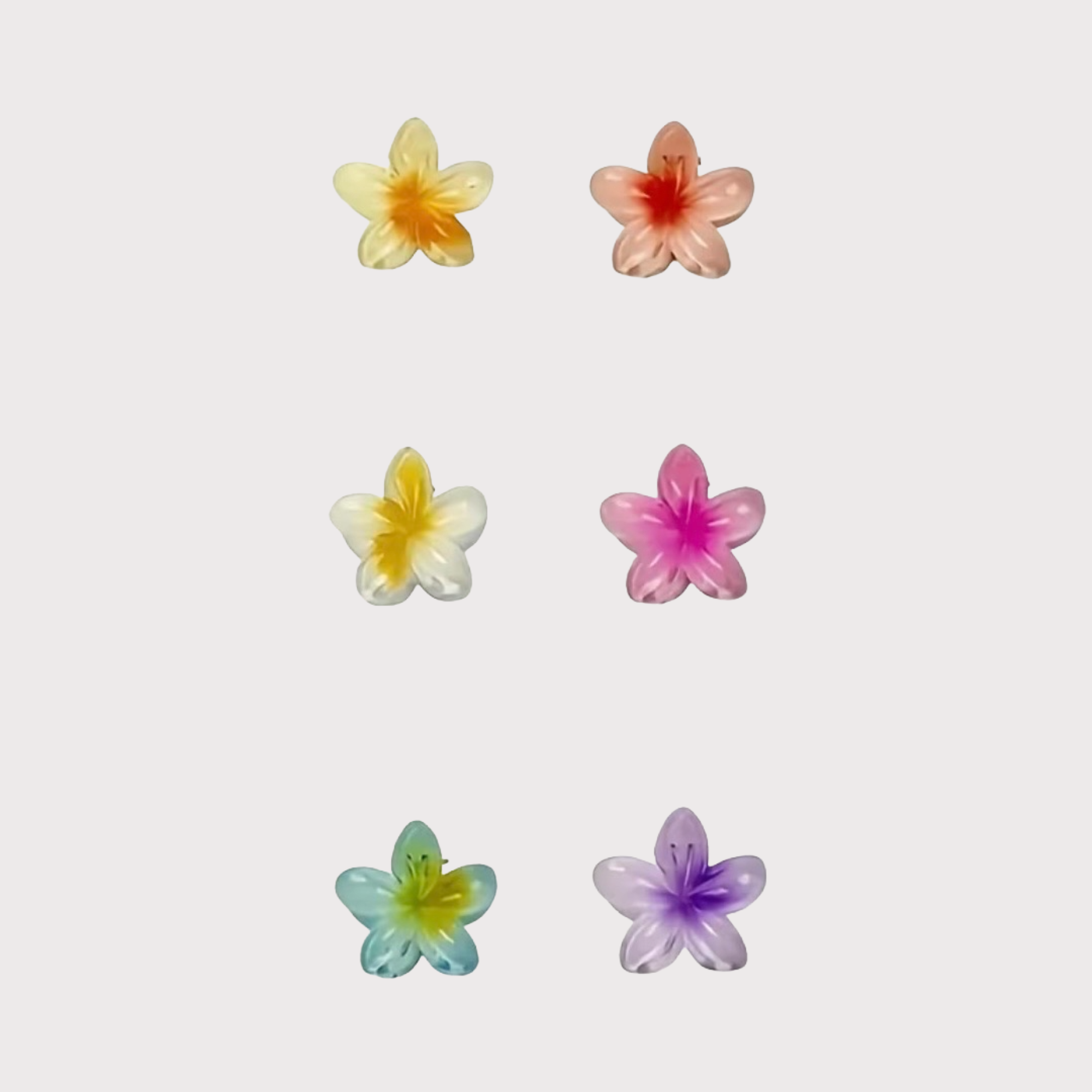 Pinces à Cheveux Fleurs Multicolores Durables 3x3cm
