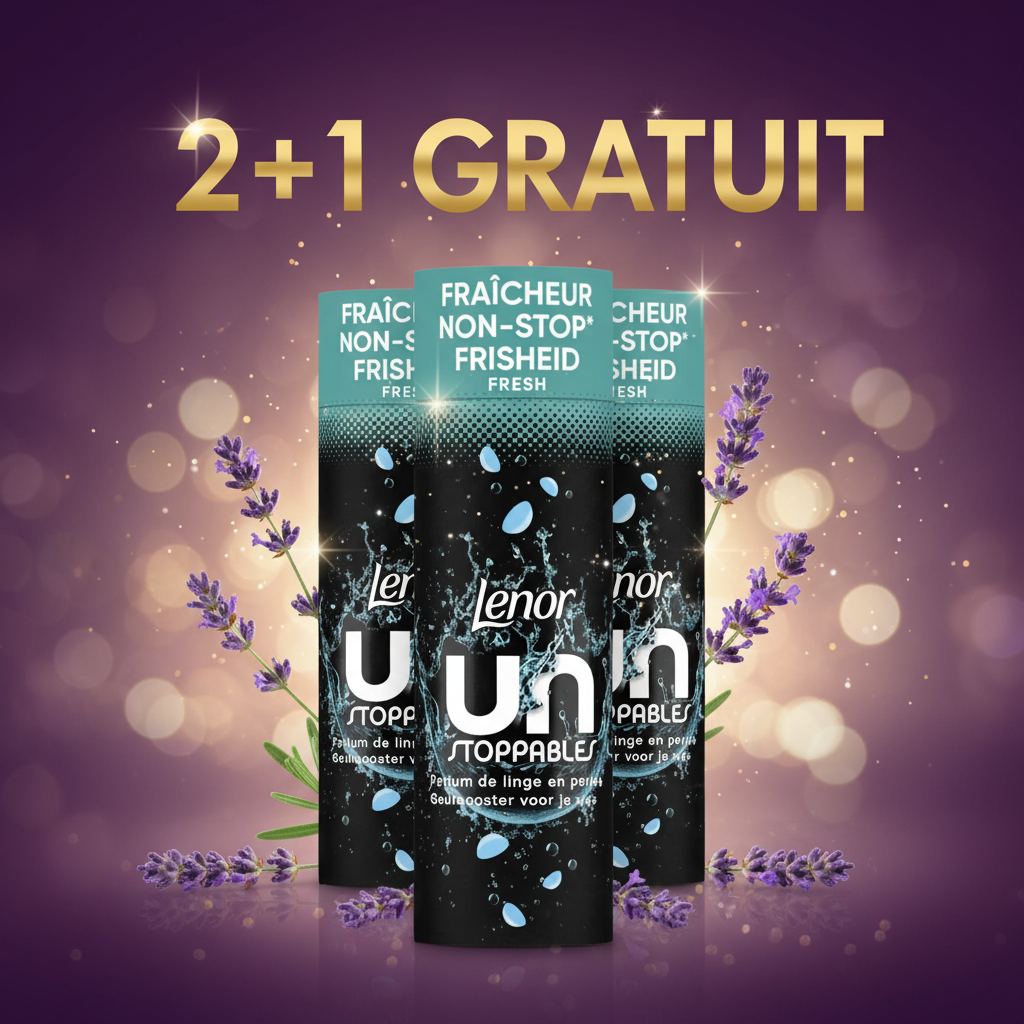 Billes de Fraîcheur LENOR Unstoppables 240g – Pack 2+1 Gratuit